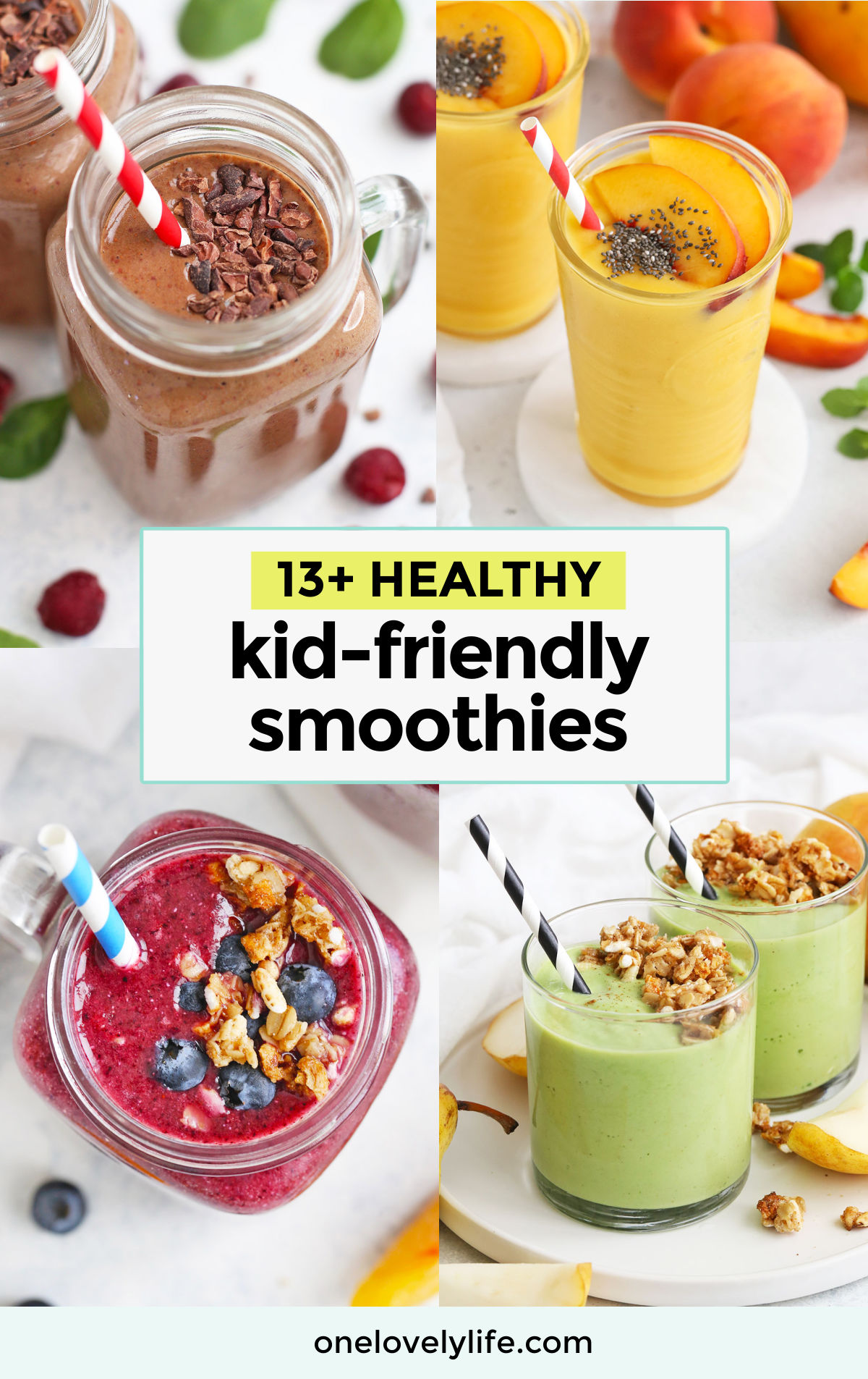 The BEST Kid-Friendly Smoothies - Kids can be tough critics, but these smoothie recipes are all picky eater approved! / kids smoothies / kid friendly smoothie recipe / kids smoothies / smoothies for picky eaters / kids snacks / healthy kids breakfast / healthy kids breakfast / healthy kids smoothie / healthy smoothie recipes / smoothies for kids