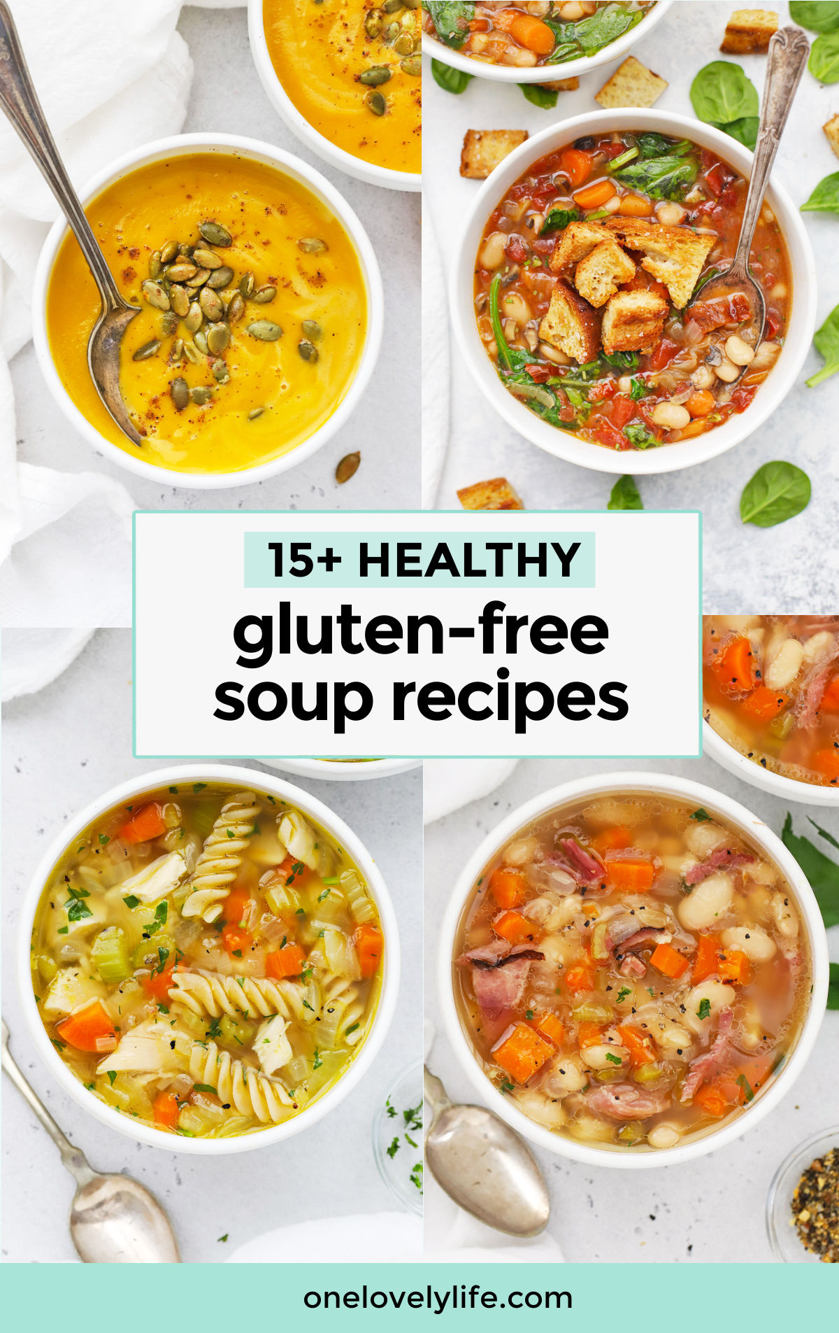 collage of gluten-free soup recipes