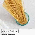dry gluten-free spaghetti in a jar