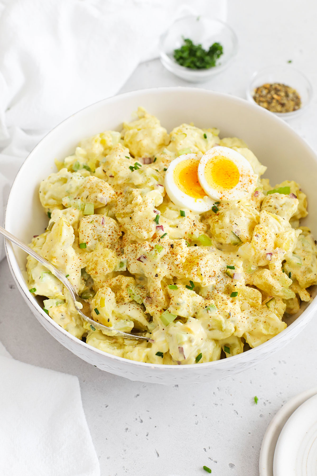 Gluten-Free Potato Salad with boiled eggs