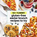 collage of gluten-free Easter brunch recipes