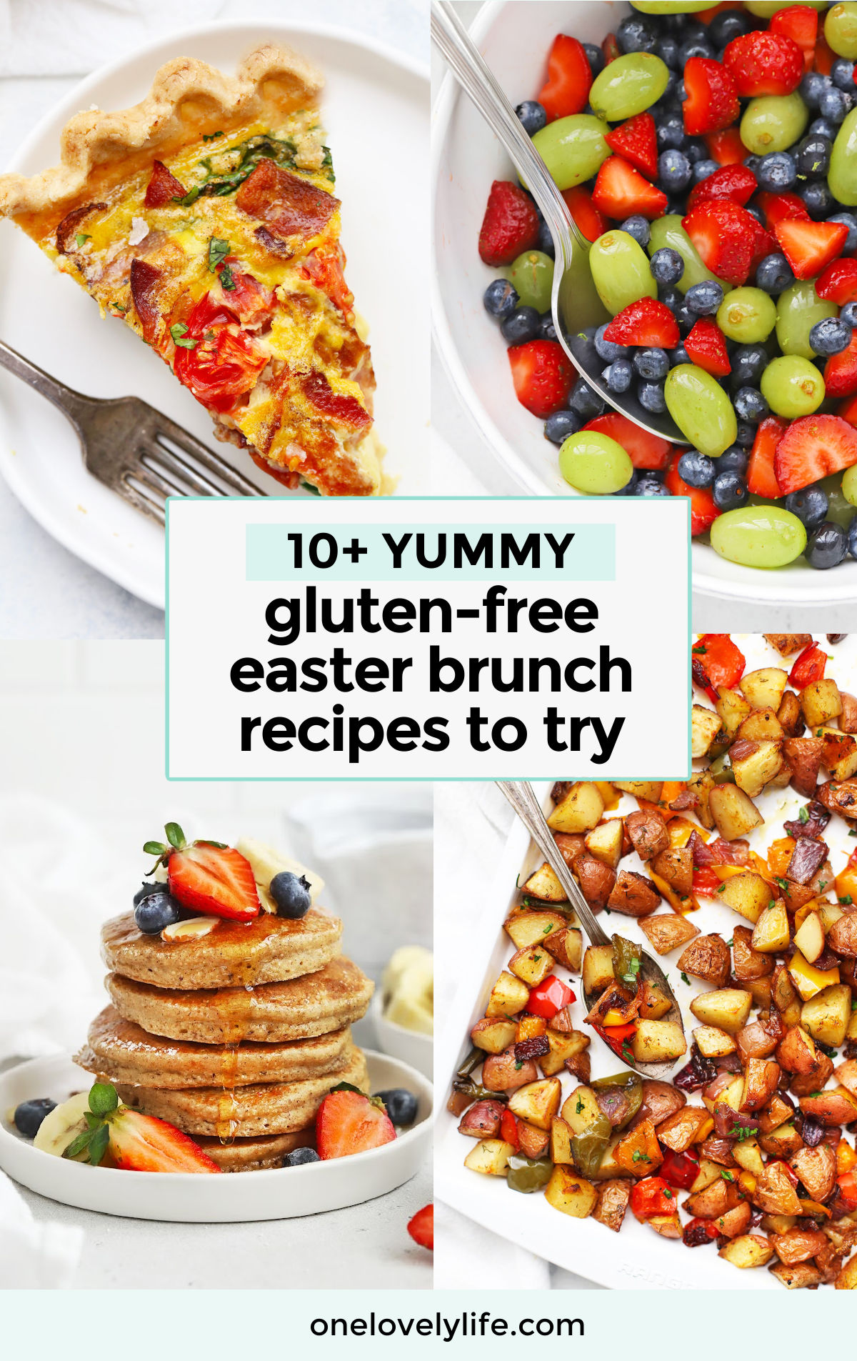 collage of gluten-free Easter brunch recipes