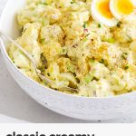 American-style gluten-free potato salad with creamy dressing