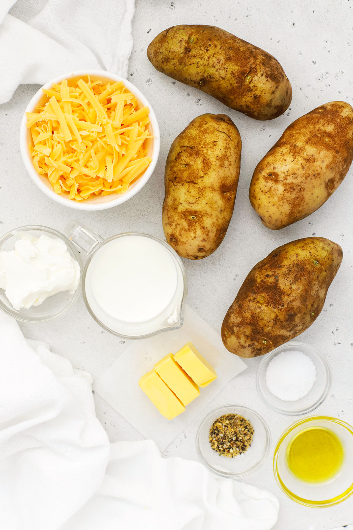 Ingredients for twice-baked potatoes