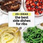 collage of different side dishes for ribs