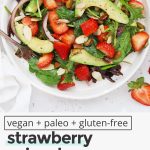 strawberry spinach salad with healthy poppy seed dressing