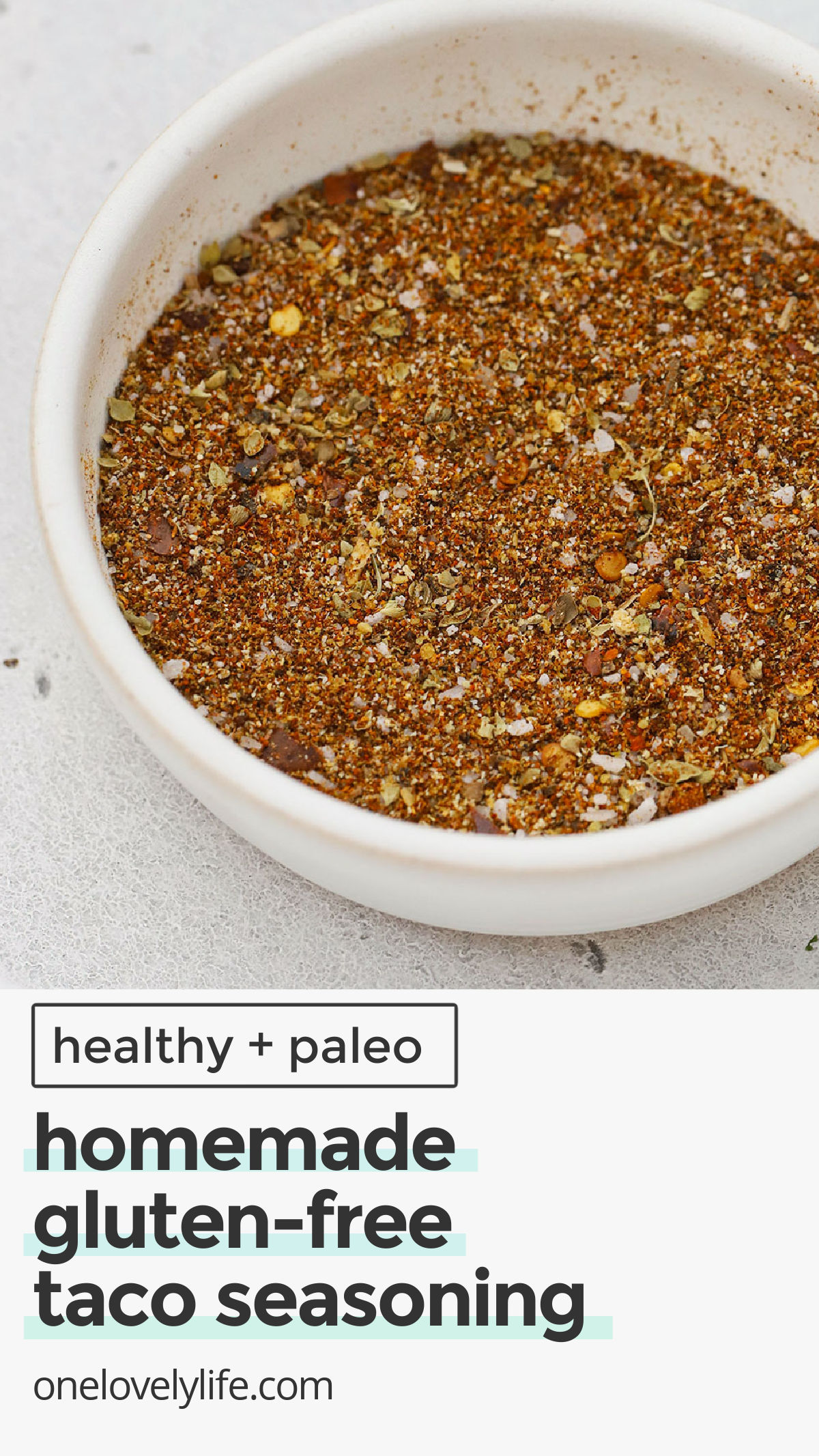 Easy Homemade GlutenFree Taco Seasoning • One Lovely Life