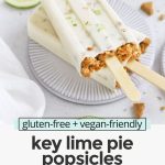 key lime popsicles on a white background