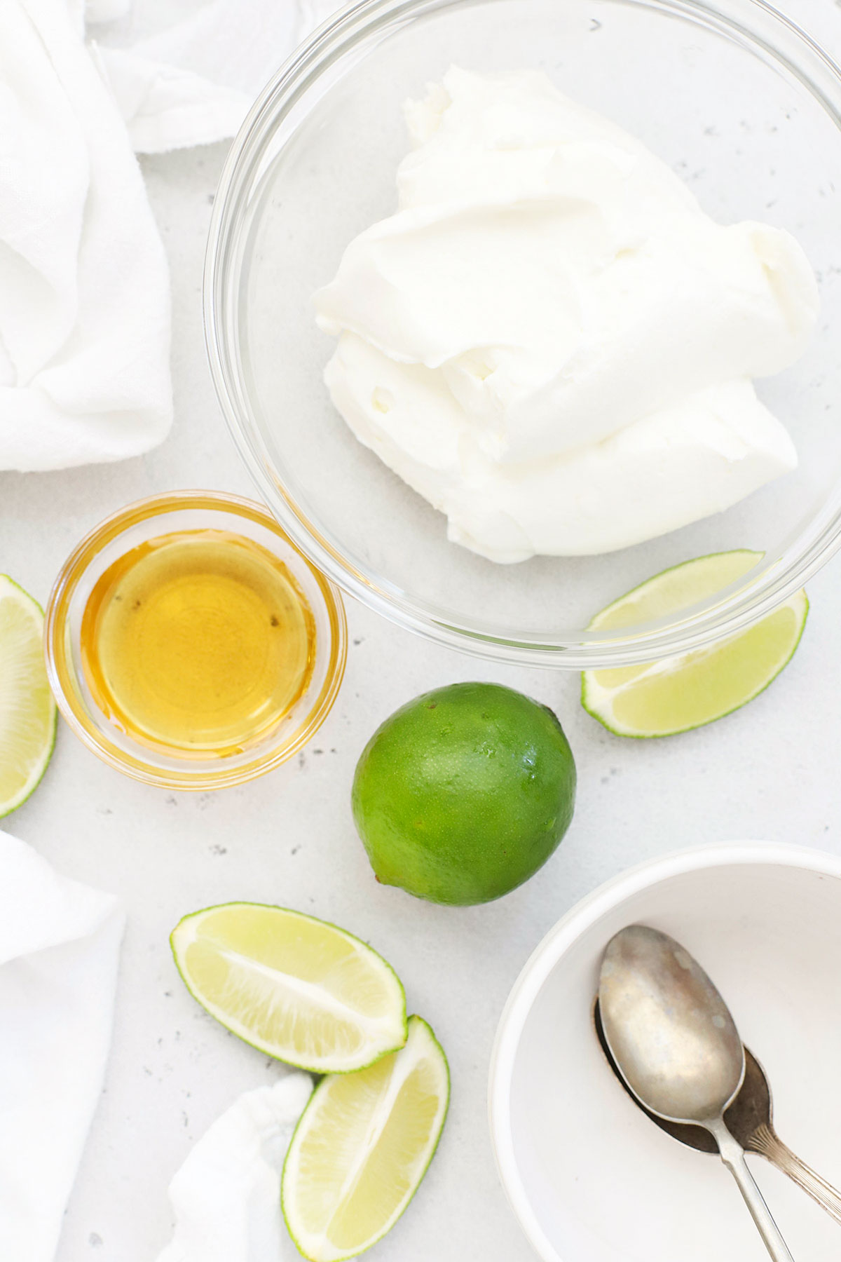 ingredients for lime Greek Yogurt