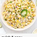 elote corn salad with crema dressing