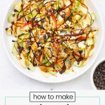 apple nachos with chocolate sauce and toppings