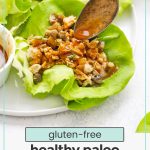 paleo chicken lettuce wraps with dipping sauce