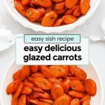 seasoned glazed carrots in a white bowl
