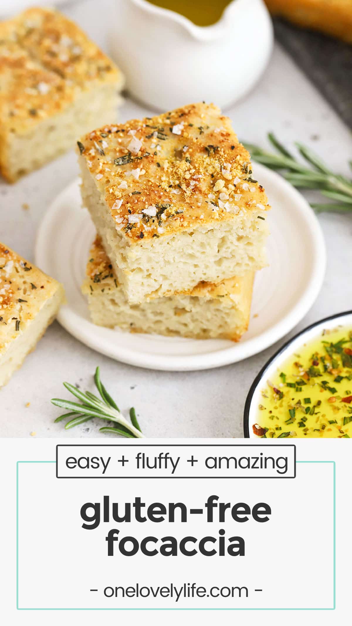 Easy Gluten-Free Focaccia Bread (Vegan & Fluffy!)