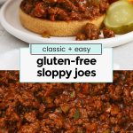 a pan of thick gluten-free sloppy joe sauce