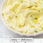 fluffy gluten free mashed potatoes with cracked pepper