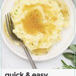 gluten-free chicken gravy over mashed potatoes