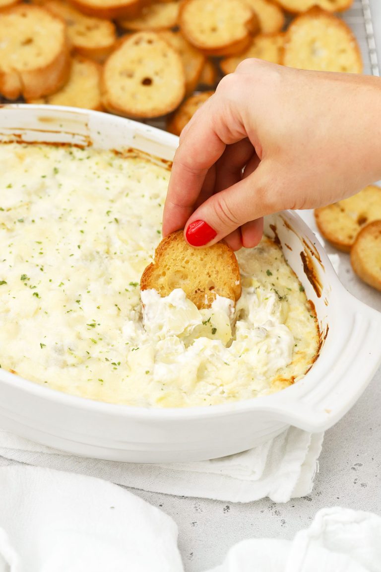 Gluten-Free Artichoke Dip (With or Without Spinach!)