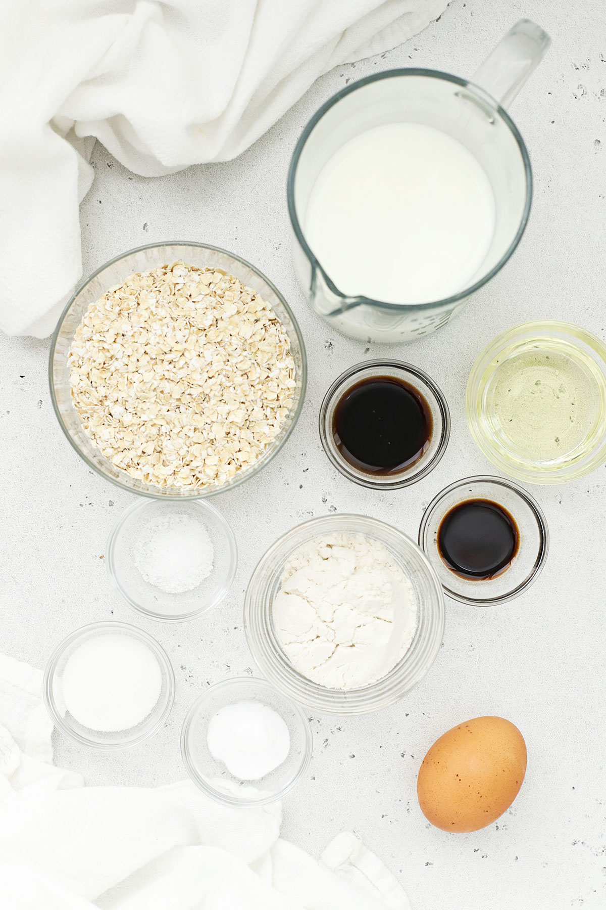 ingredients for gluten-free oatmeal pancakes