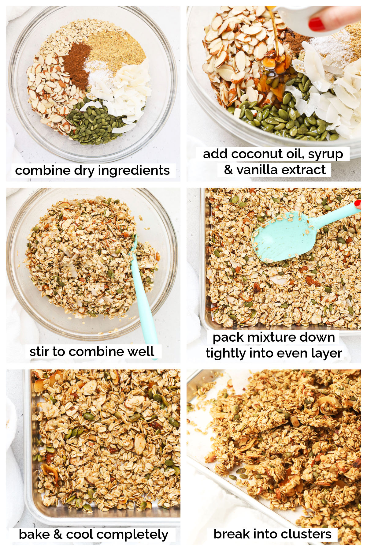 making gluten-free granola step by step