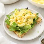 gluten-free egg salad on gluten-free toast with lettuce