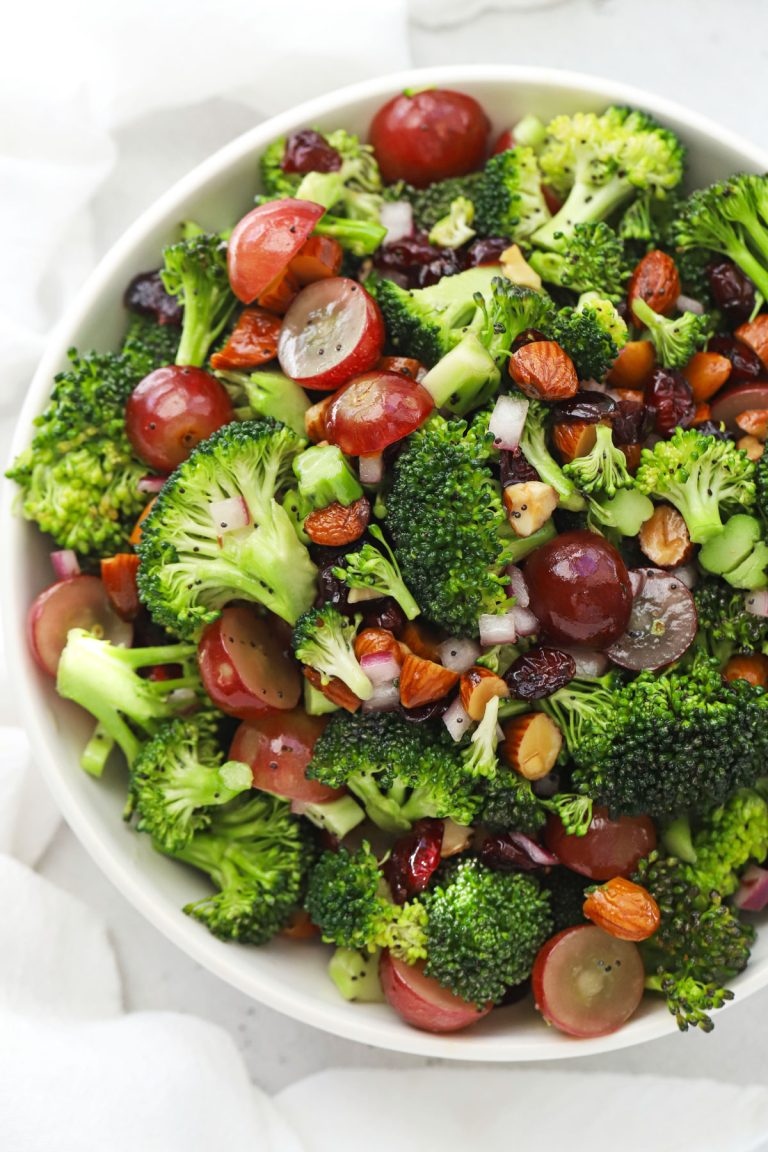 Vegan Broccoli Salad with Poppy Seed Dressing