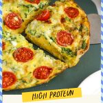 Serving slices of gluten-free tortilla quiche