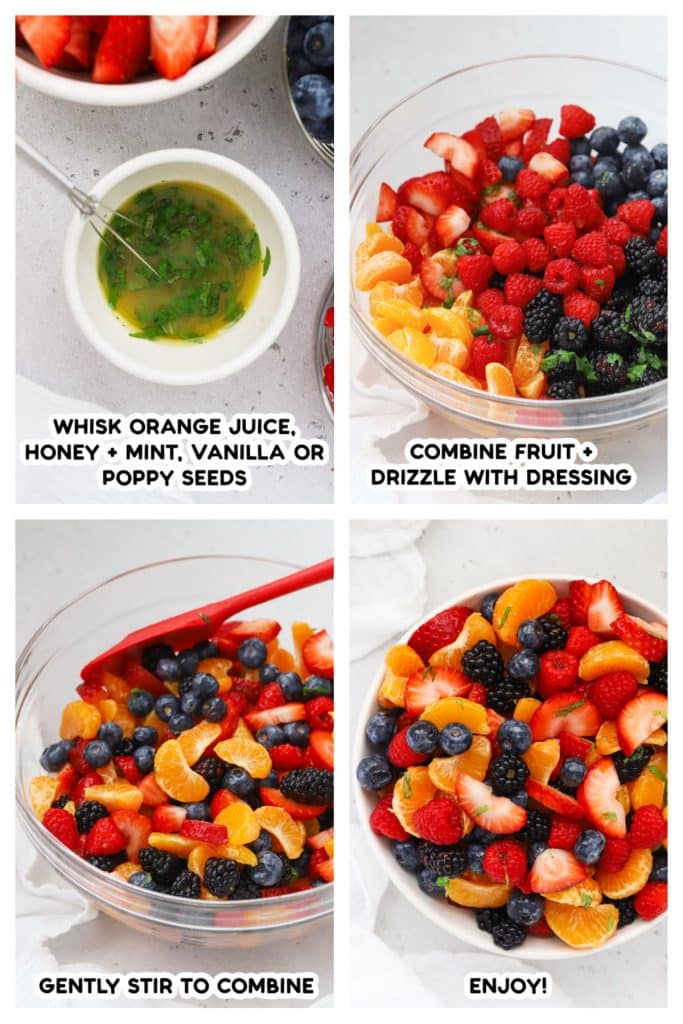 Easy Orange Berry Fruit Salad With Citrus Dressing