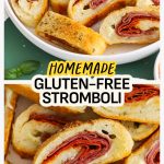Gluten-free stromboli, cut into slices for dipping