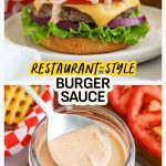 A cheeseburger with homemade burger sauce