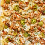 BBQ Chicken Nachos on a Sheet Pan