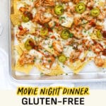 BBQ Chicken Nachos on a Sheet Pan