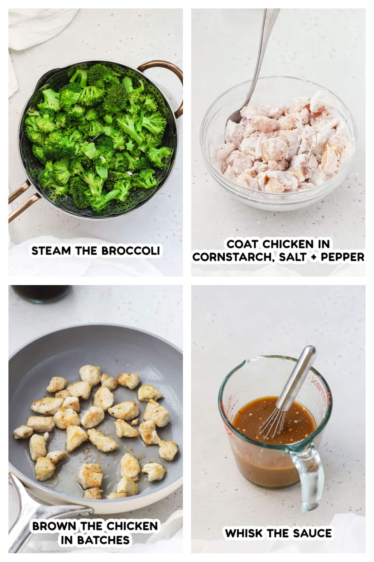 Making chicken broccoli stir fry step by step