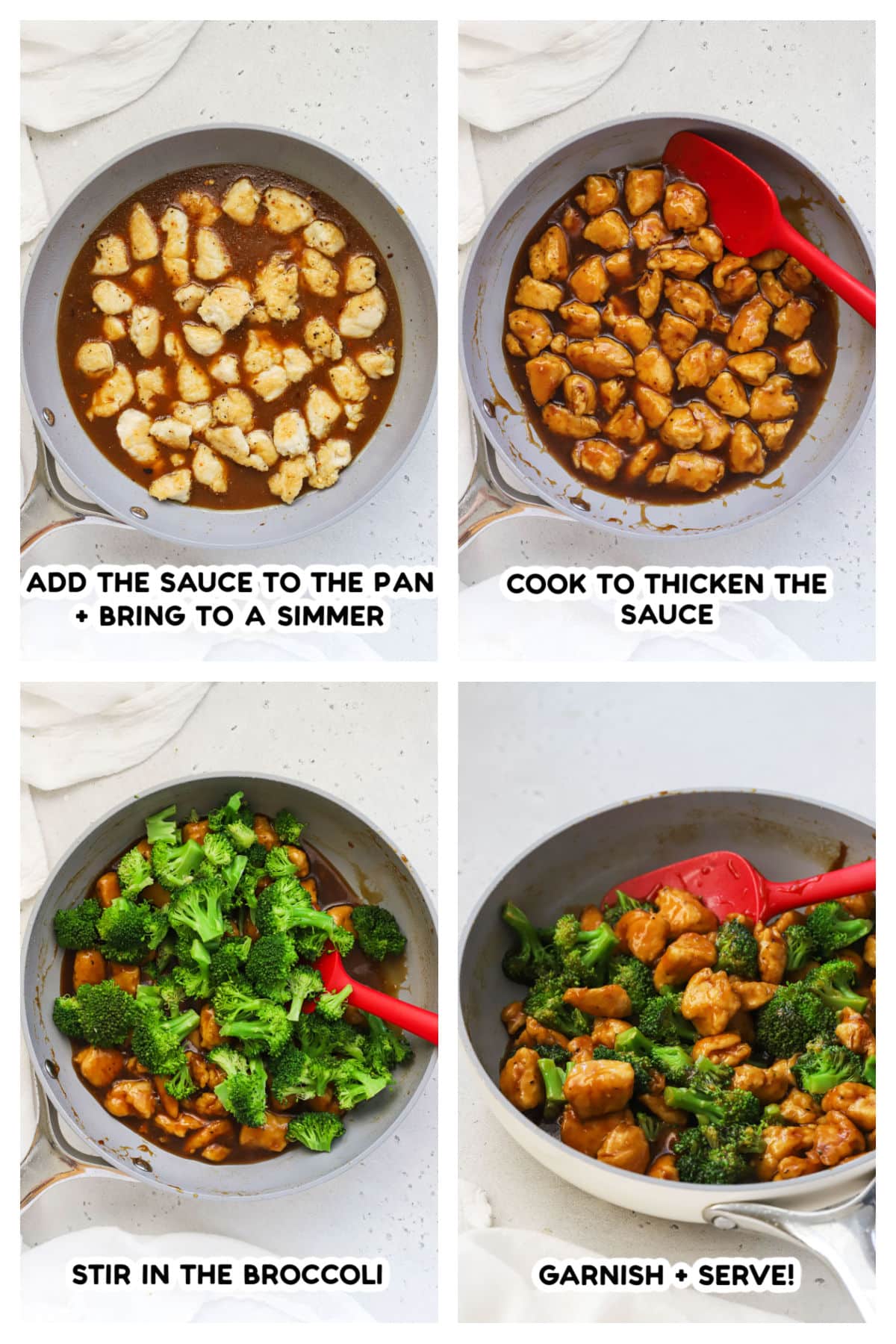 Making chicken broccoli stir fry step by step