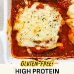 Chicken parmesan burgers covered with melty mozzarella cheese